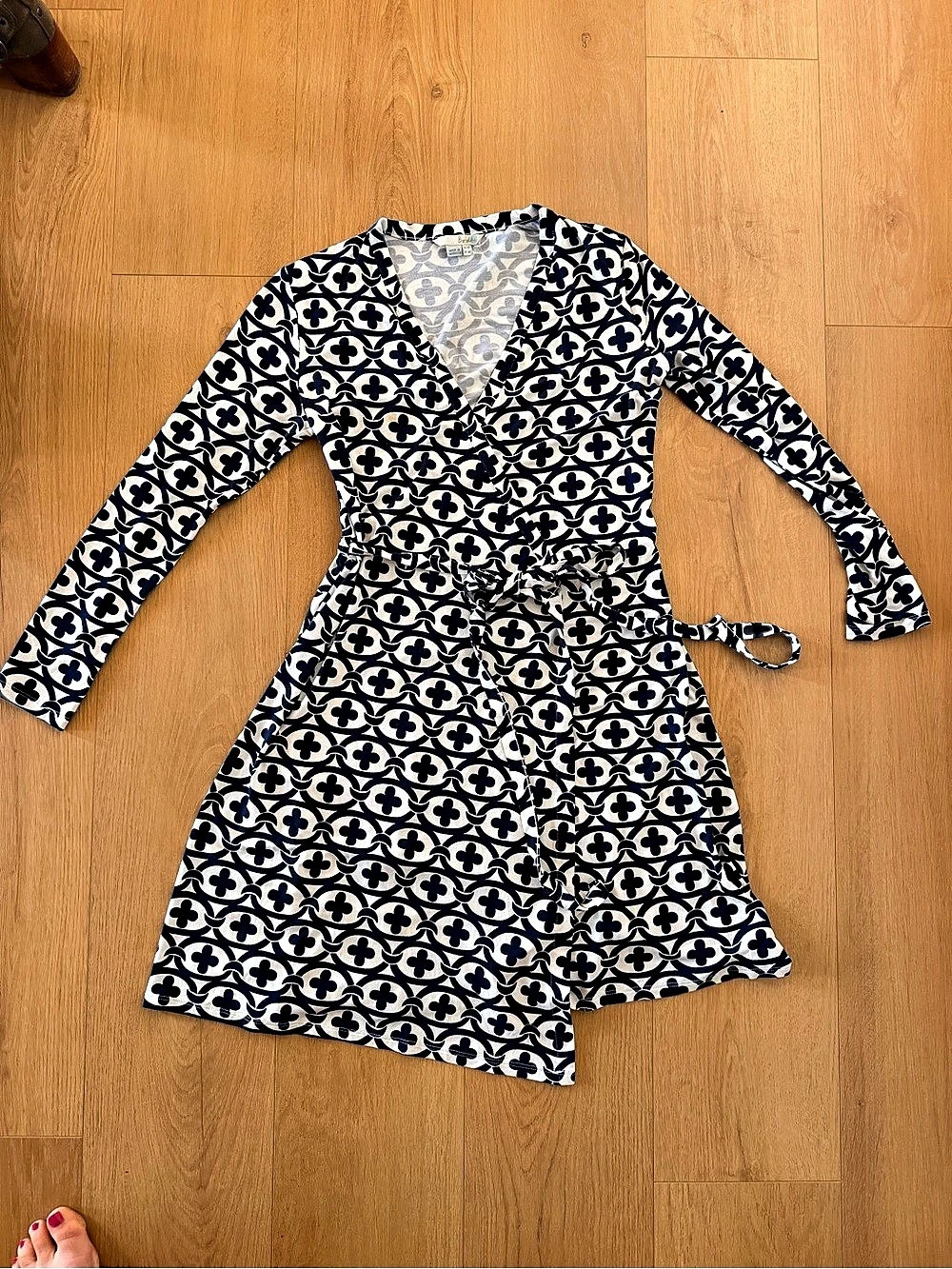 Boden Printed Jersey Wrap Dress